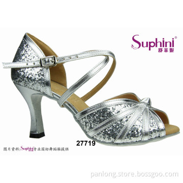 Low heel children sparkling dancing shoe 277